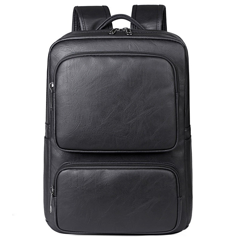 Premium Leather Business Laptop Backpack LoungeYard — product view 2