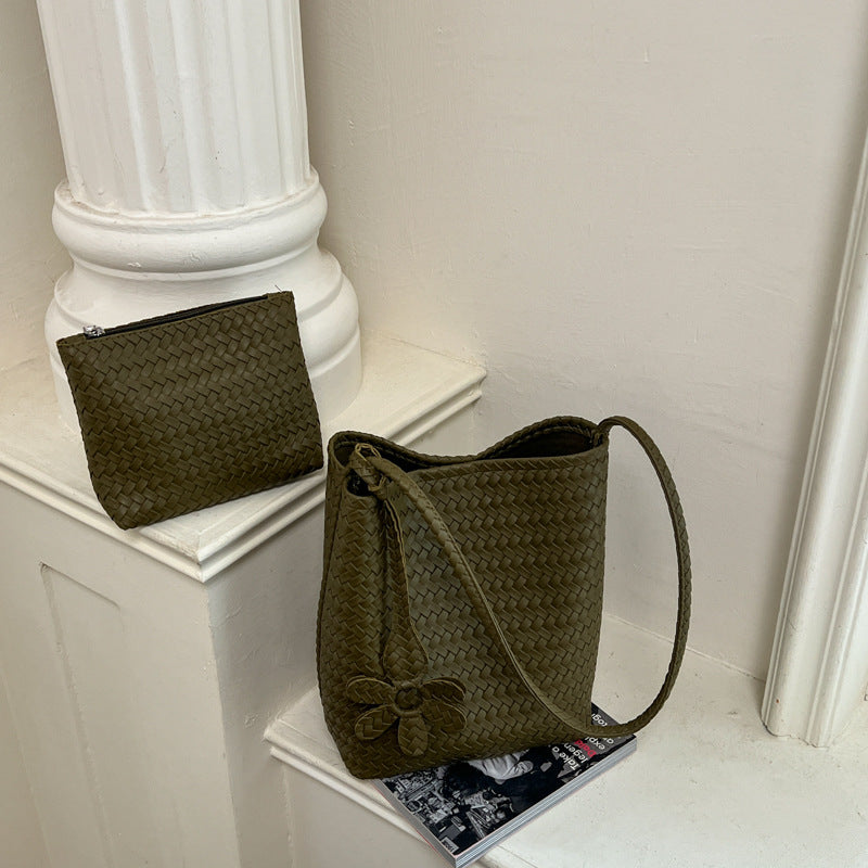 Woven Leather Elegance Tote — product view 7