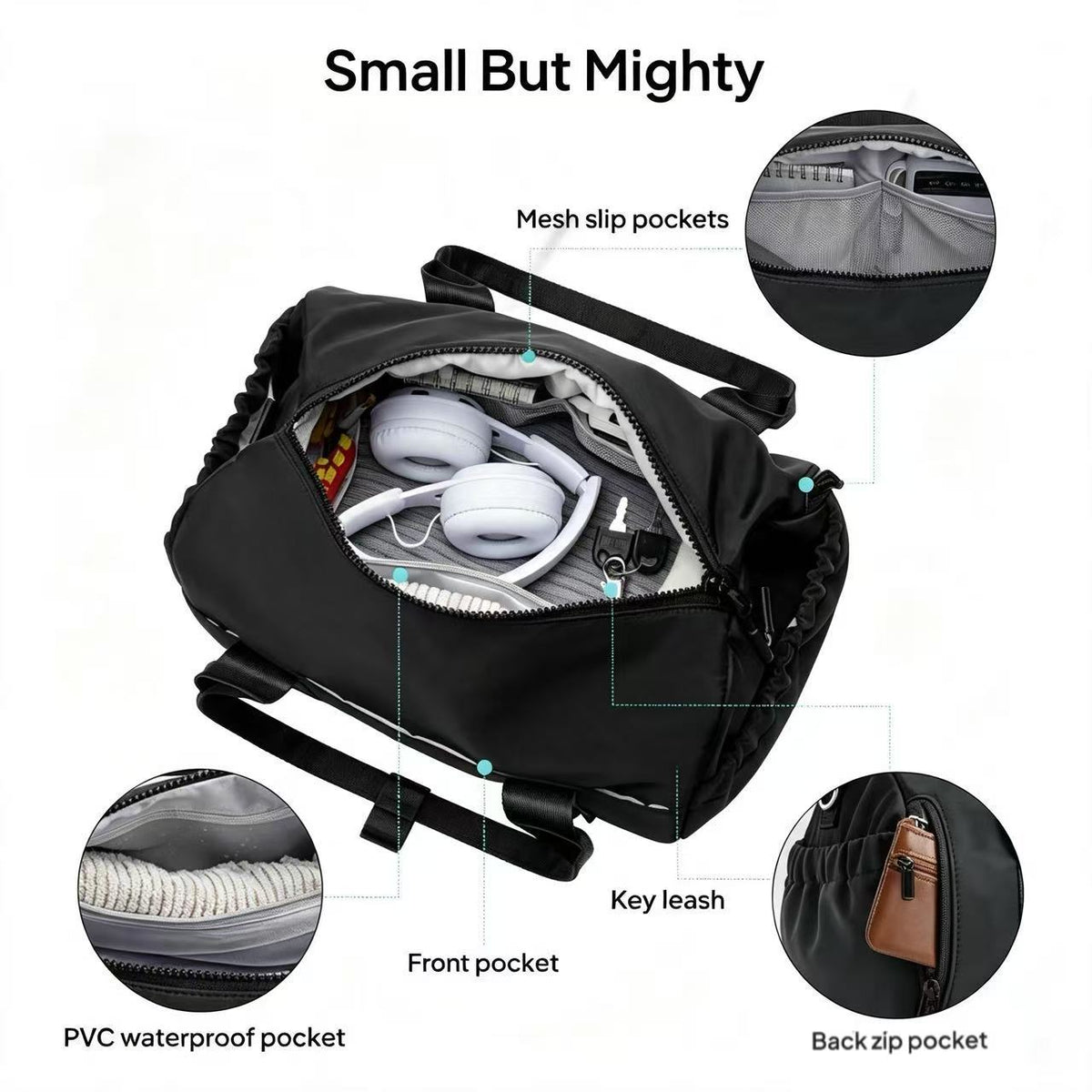 Compact Travel Duffle Bag LoungeYard — product view 3