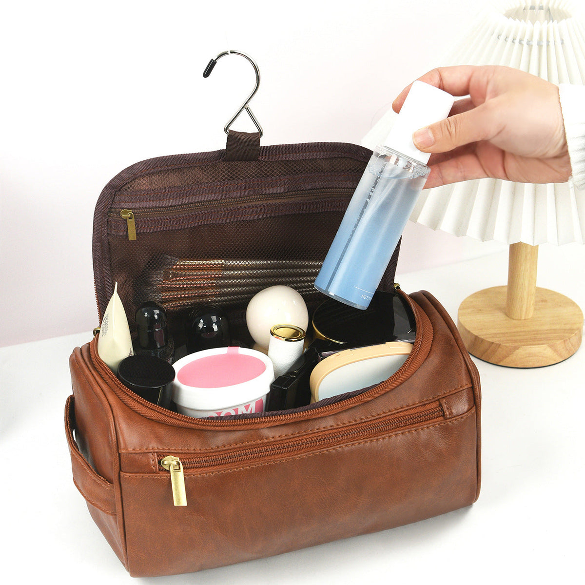 Cosmetic Bag Made of High-Quality Artificial Leather LoungeYard — product view 1