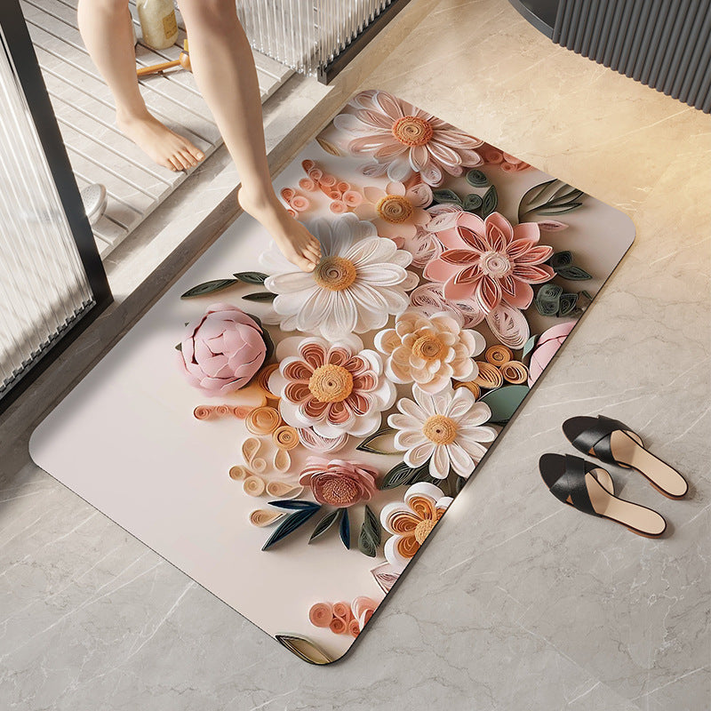 Floral Pattern Bath Mat — product view 7