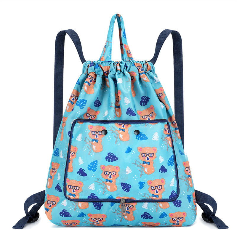 Lightweight Floral Drawstring Backpack LoungeYard — product view 1