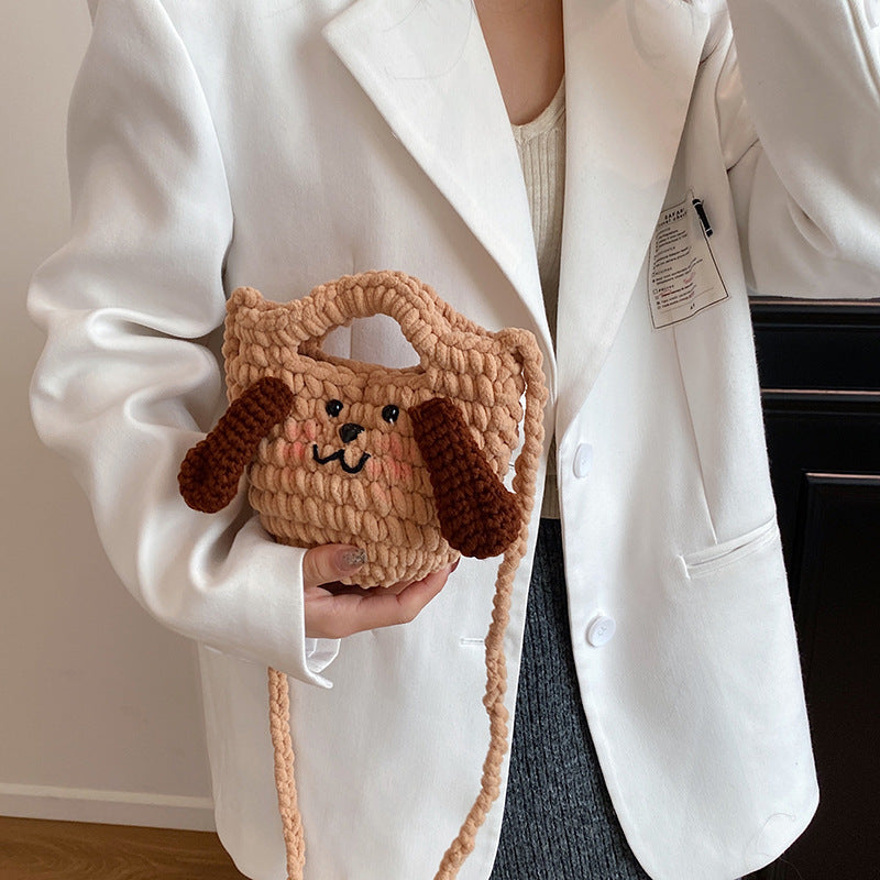 Cute Dog-Themed Crochet Handbag — product view 2