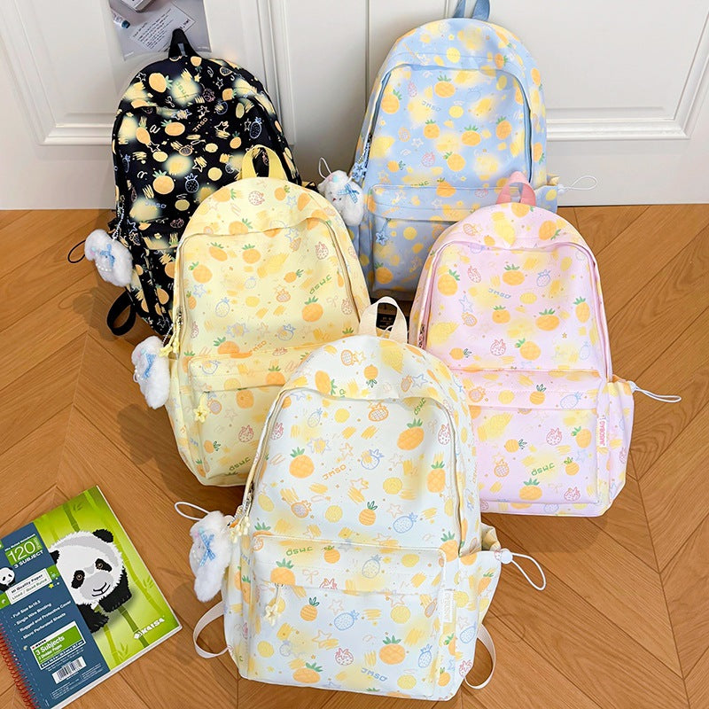 Fun Pineapple-Themed School Backpack LoungeYard — product view 4