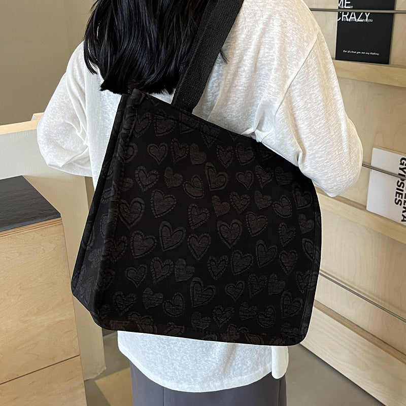 Heart-Embroidered Utility Tote — product view 1
