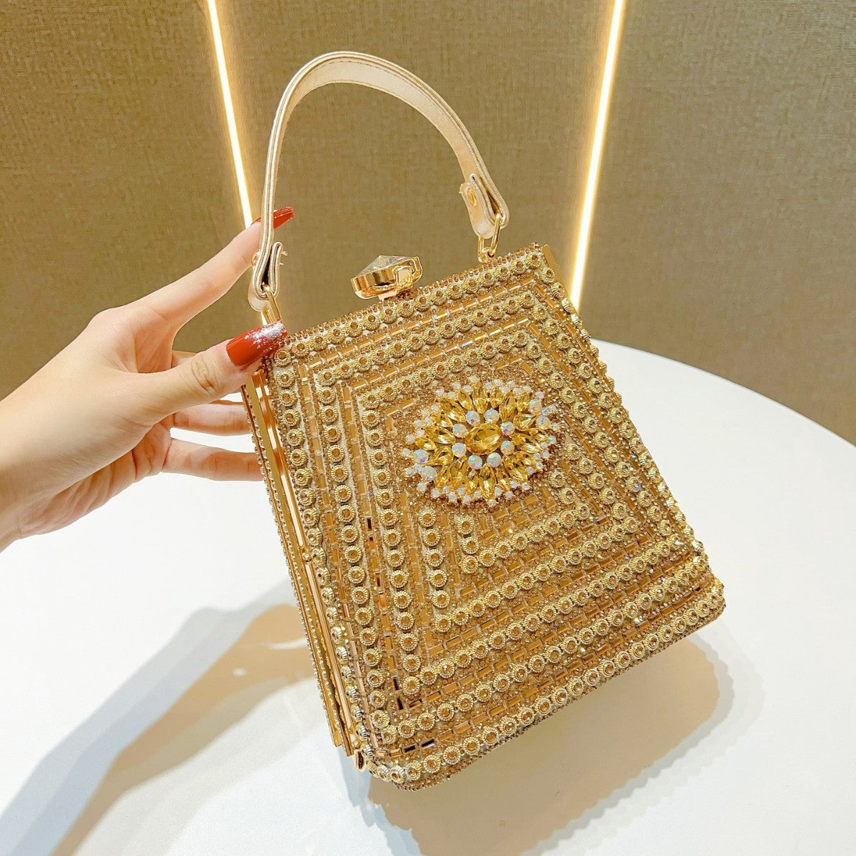 Embellished Handheld Evening Purse — product view 1