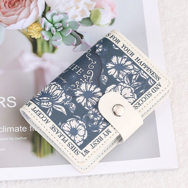 Floral Design Compact Wallet LoungeYard — product view 2