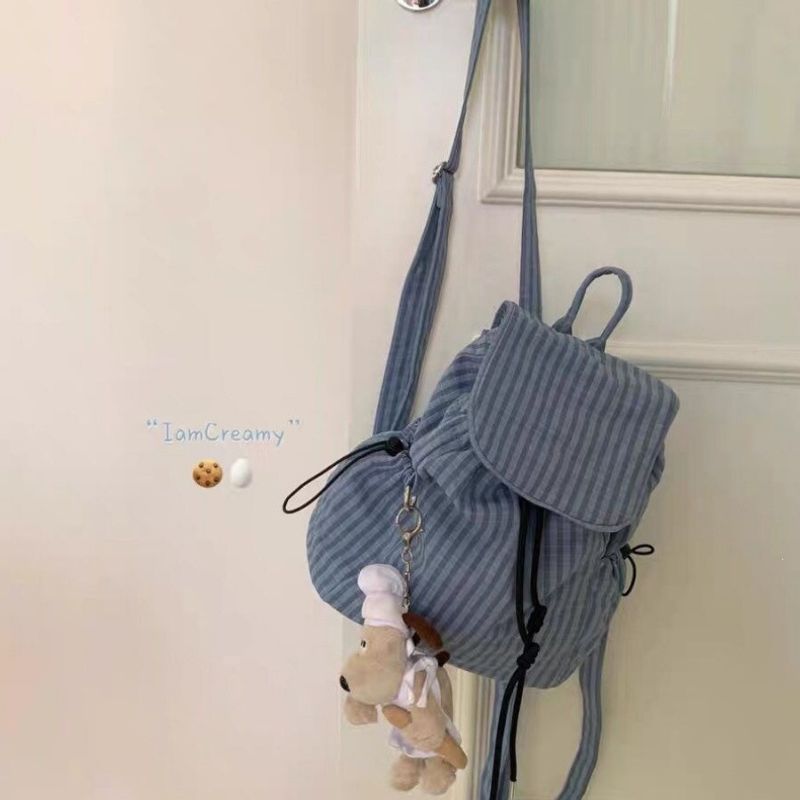 Striped Casual Mini Backpack LoungeYard — product view 2