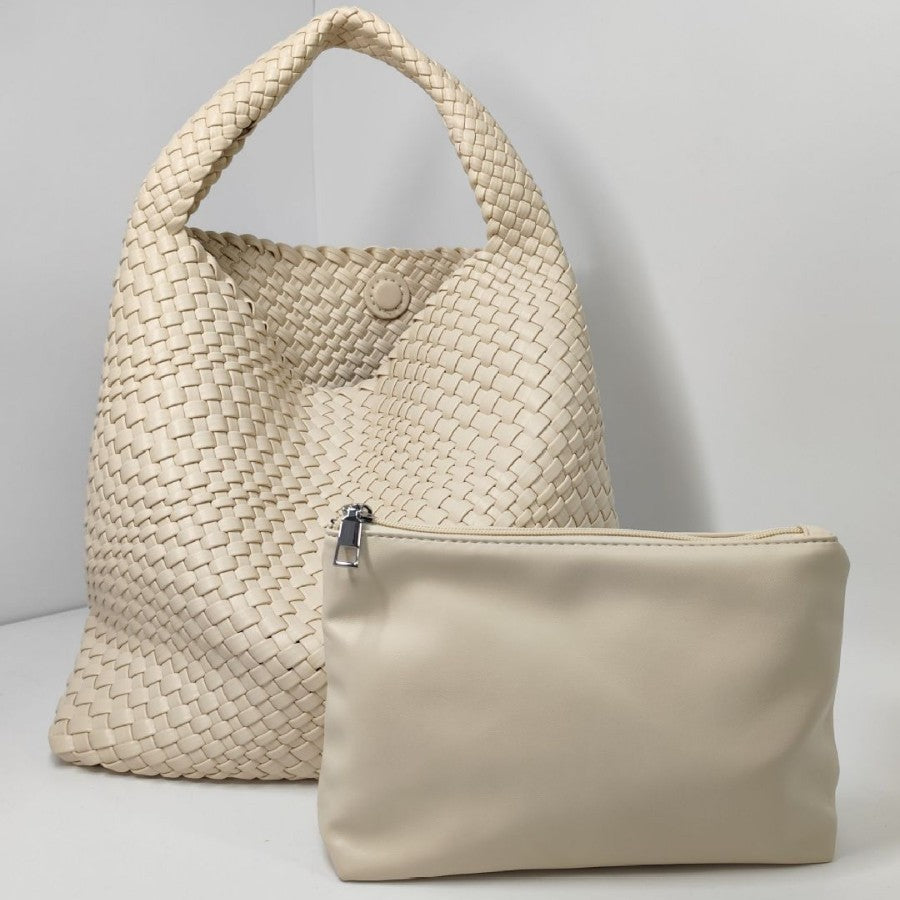 Textured Braided Tote Bag LoungeYard — product view 3