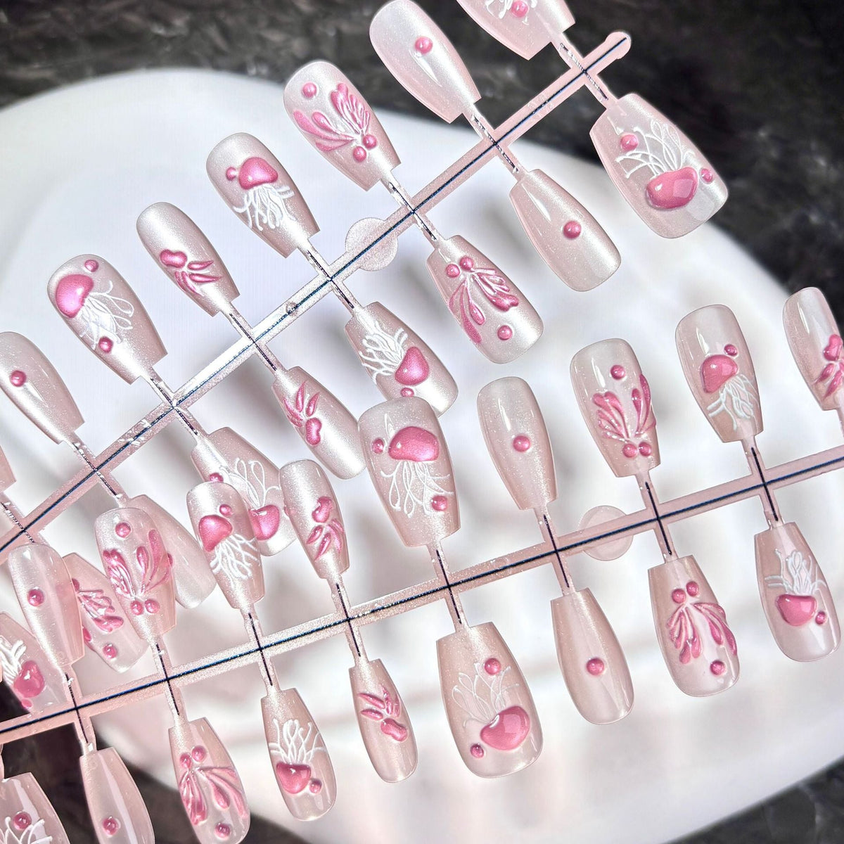 Artistic Jellyfish-Themed Press-On Nail Set — product view 3
