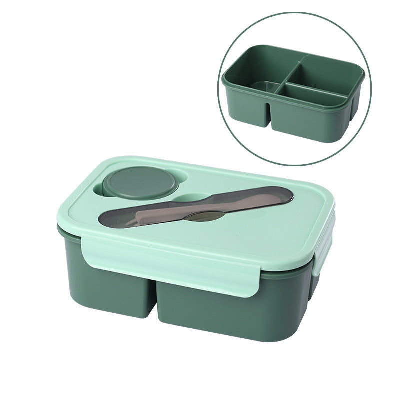 Multi-Compartment Bento Food Storage Box with Built-In Utensils — product view 6