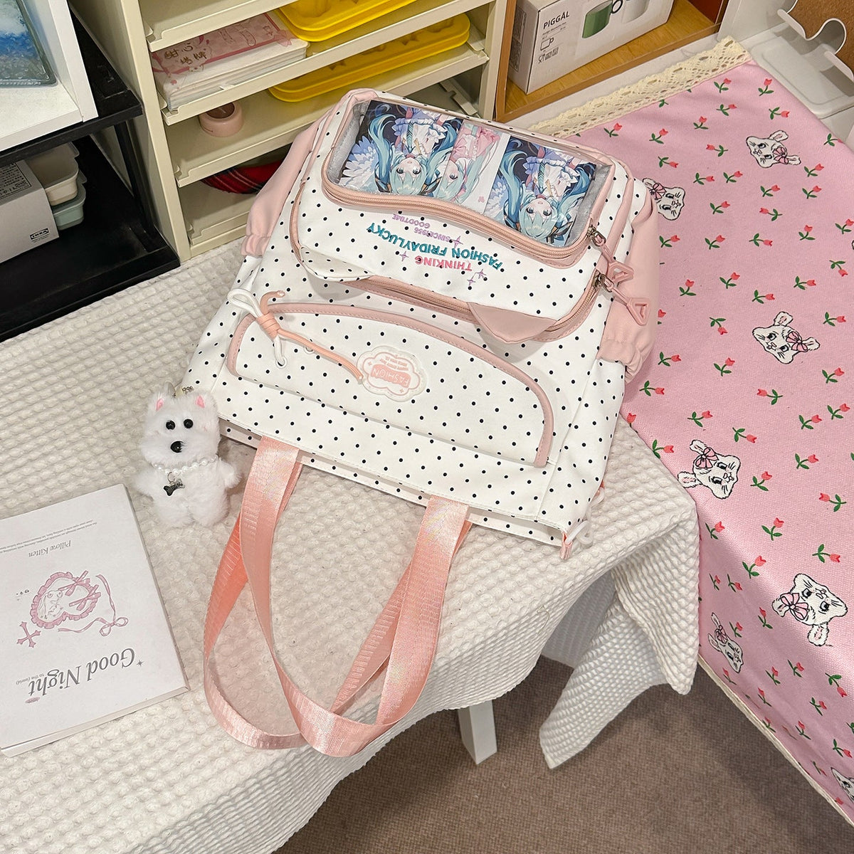 Polka Dot School Backpack LoungeYard — product view 7