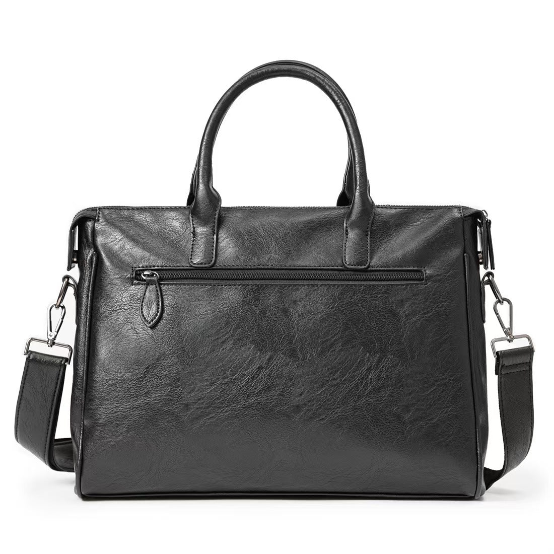 Premium Leather Messenger Briefcase — product view 4