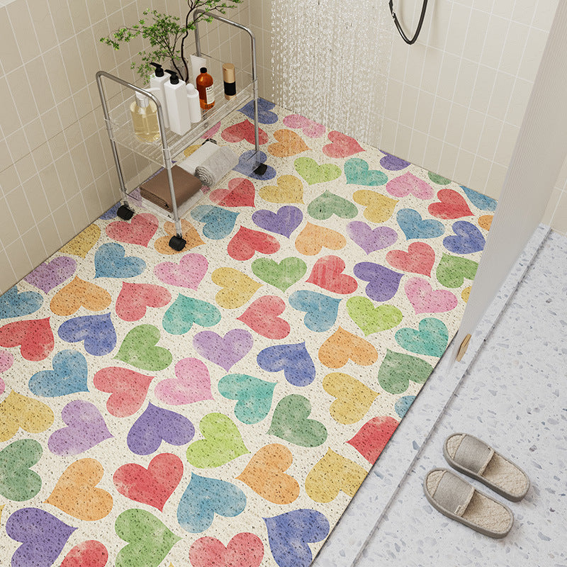 Heart Patterned Soft Bath Mat — product view 2