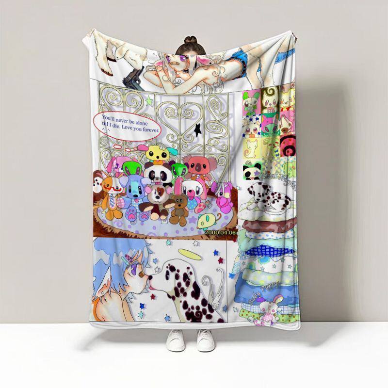 Premium Cartoon-Themed Fleece Throw Blanket — product view 3