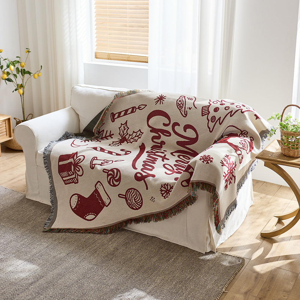 Festive Holiday-Themed Throw Blanket — product view 3