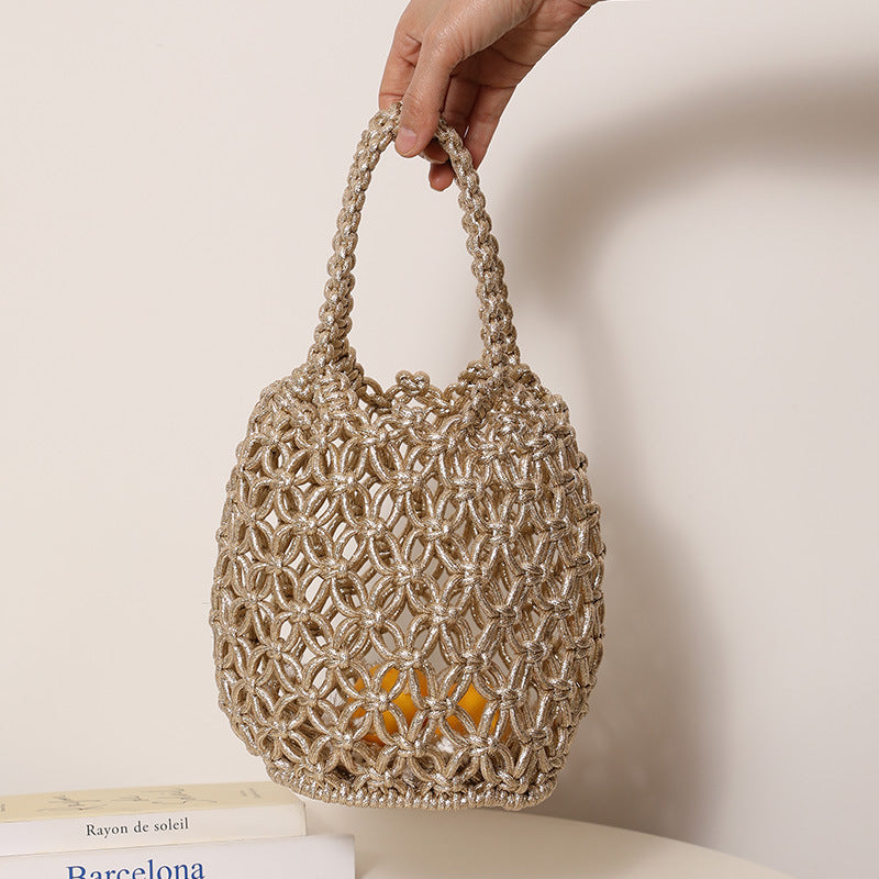 Trendy Shopper Bag with Unique Mesh Design LoungeYard — product view 4