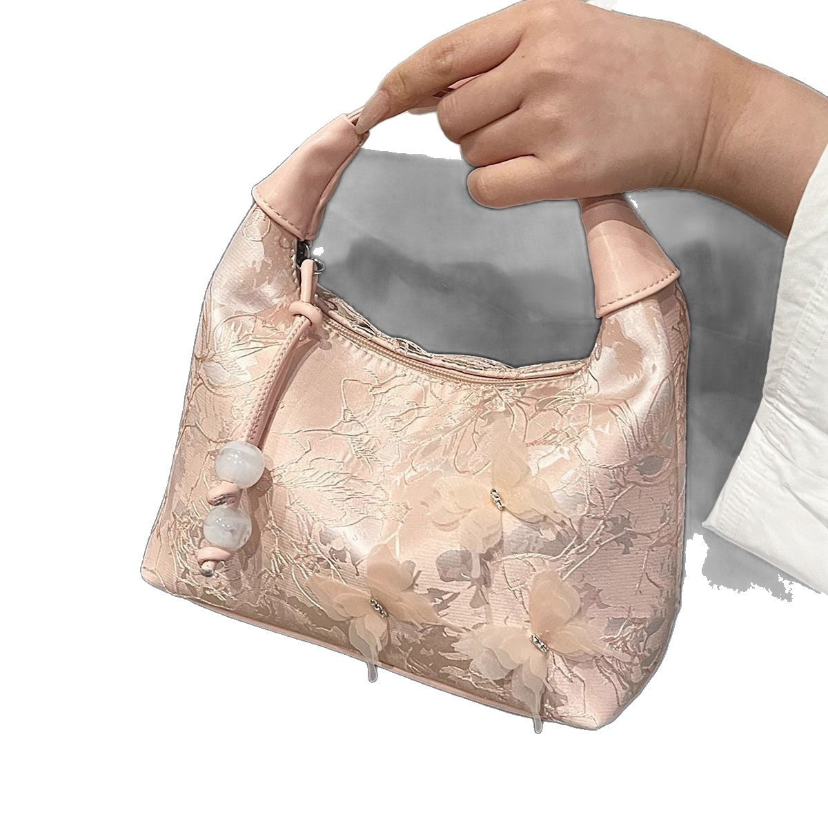 Floral Embellished Hobo Bag LoungeYard — product view 5