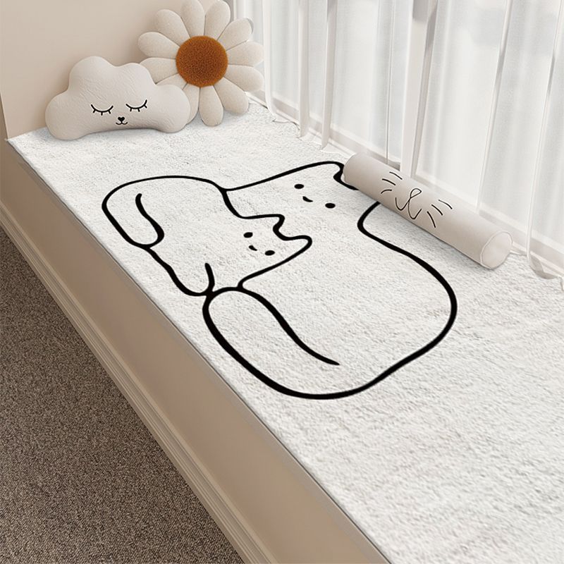 Cute Cat-Themed Plush Bath Mat LoungeYard — product view 7
