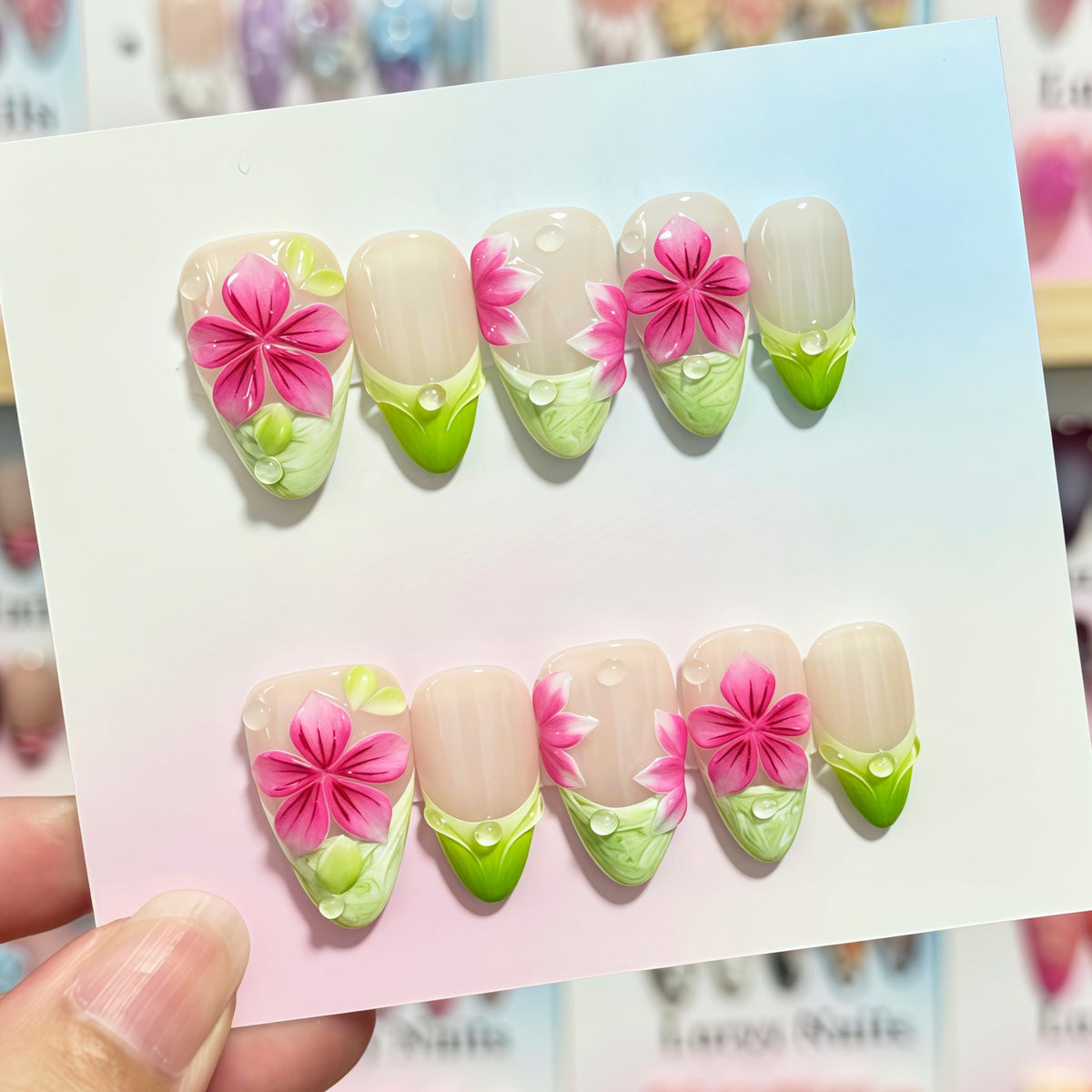 Floral Art Press-On Nails Set — product view 1