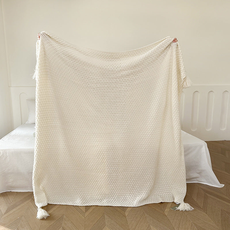Textured Woven Throw Blanket — product view 5