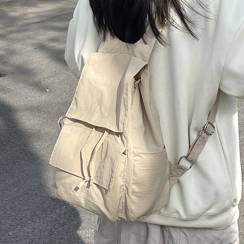 Versatile backpack with practical snap closure LoungeYard — product view 7