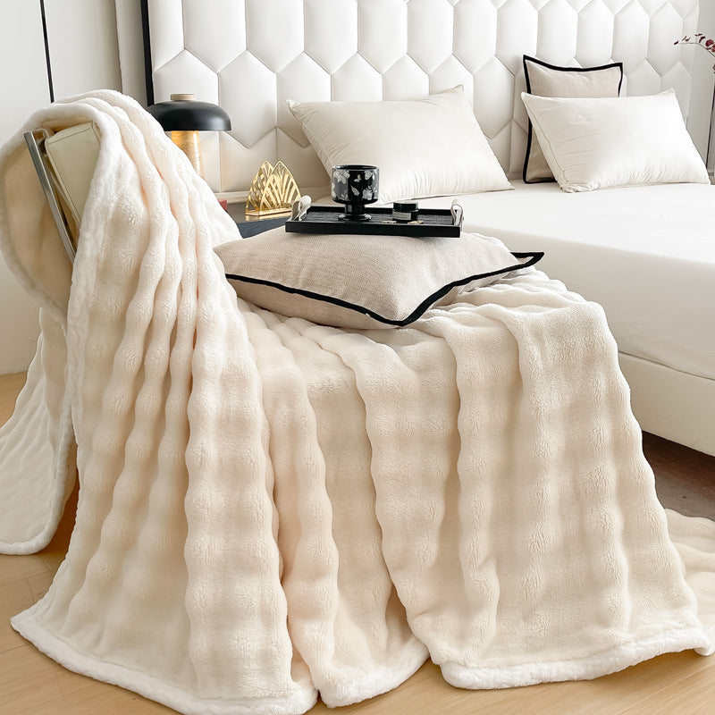 Plush Faux Fur Throw Blanket LoungeYard — product view 1