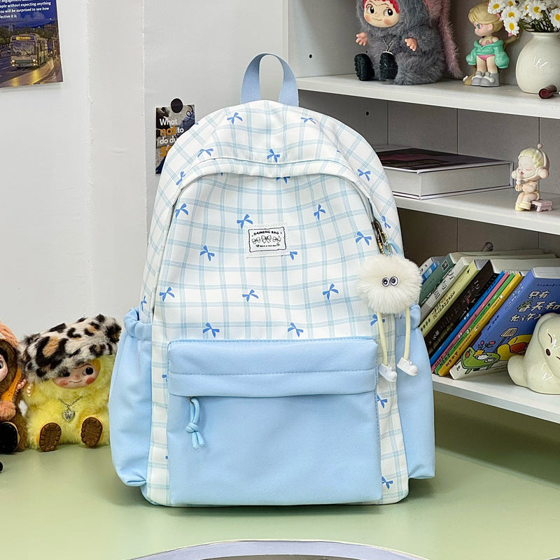 Stylish Checked Backpack — product view 4