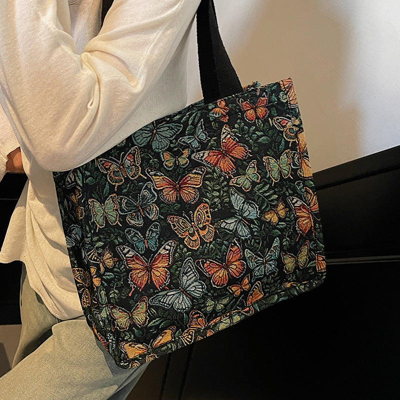 Floral Patterned Fabric Tote Bag — product view 5