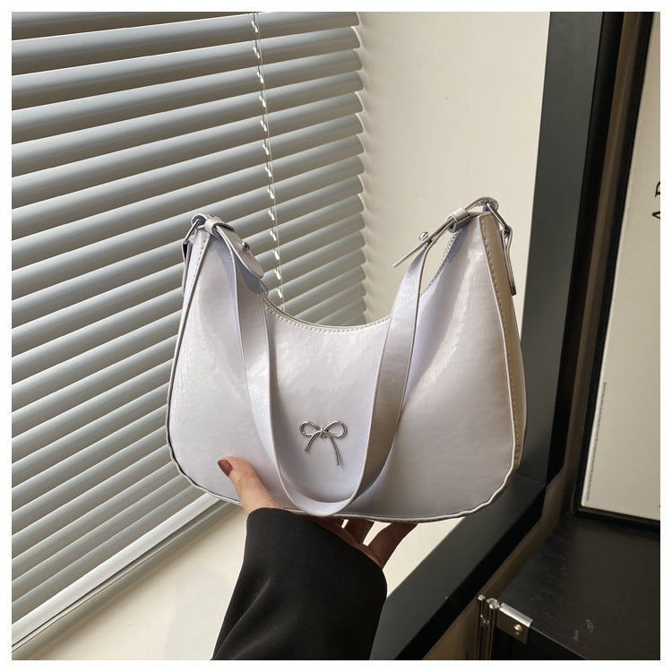 Premium Glossy Faux Leather Hobo Bag LoungeYard — product view 6