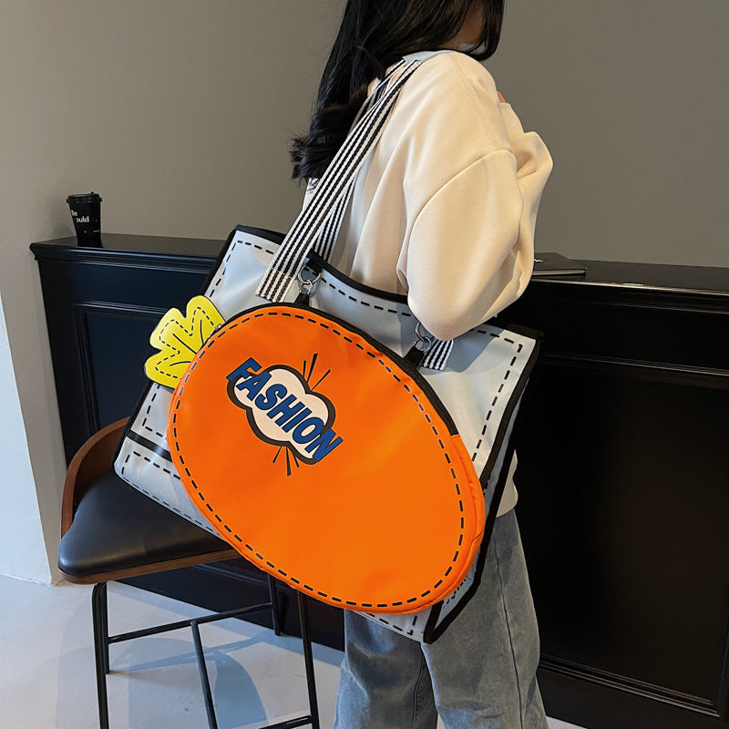 Creative Graphic Print Tote Bag — product view 4
