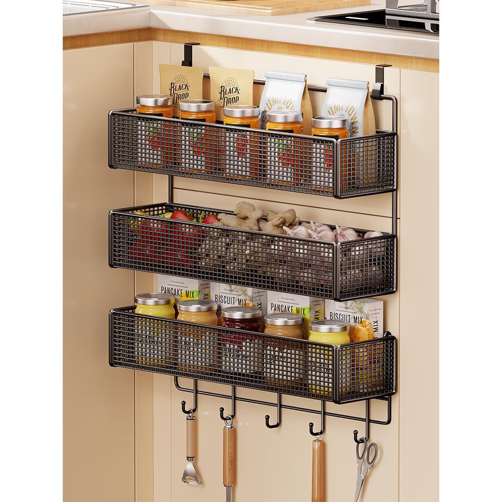 Over-Cabinet Three-Tier Mesh Hanging Pantry Organizer with Removable Baskets — product view 7