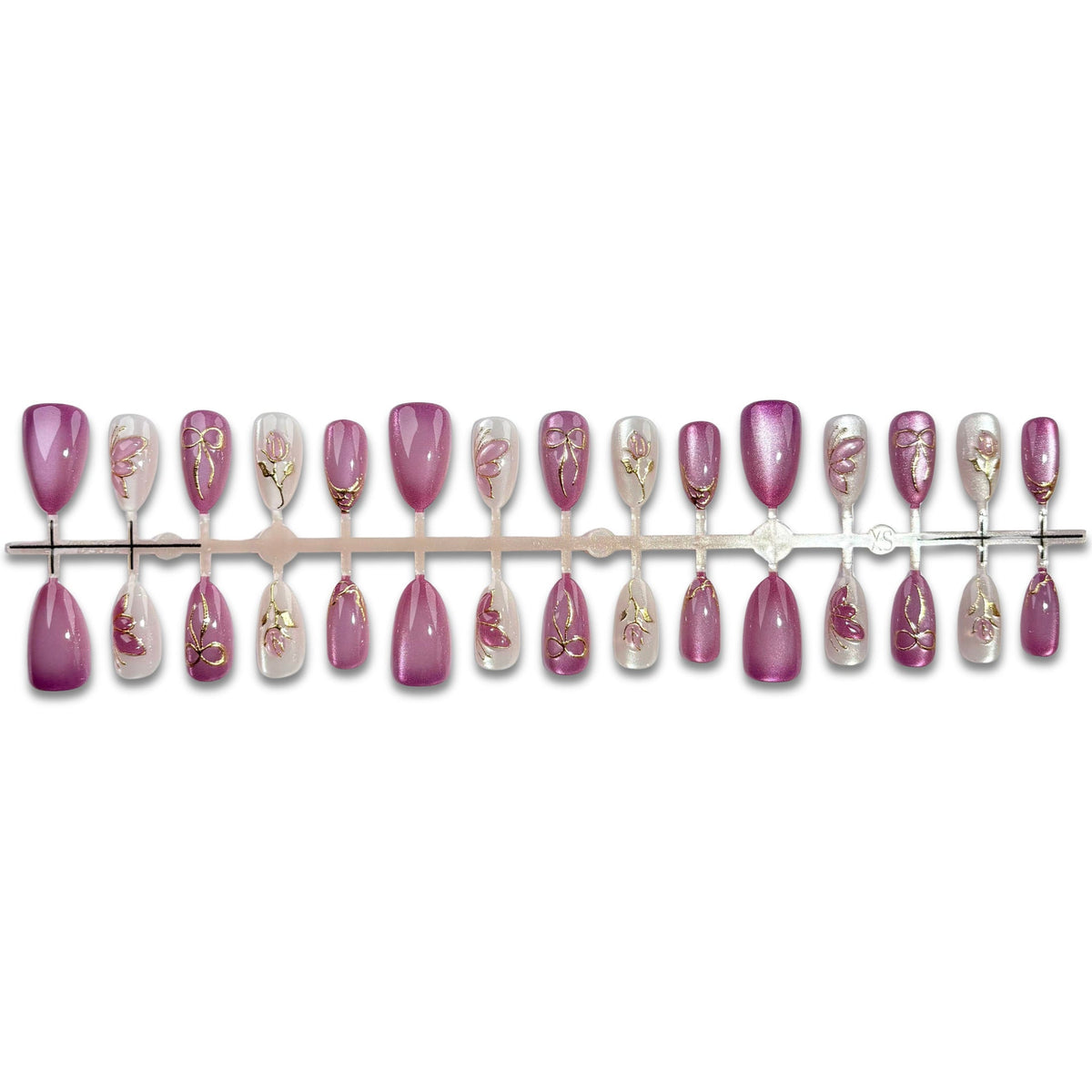 Elegant Floral Design Press-On Nail Set — product view 4