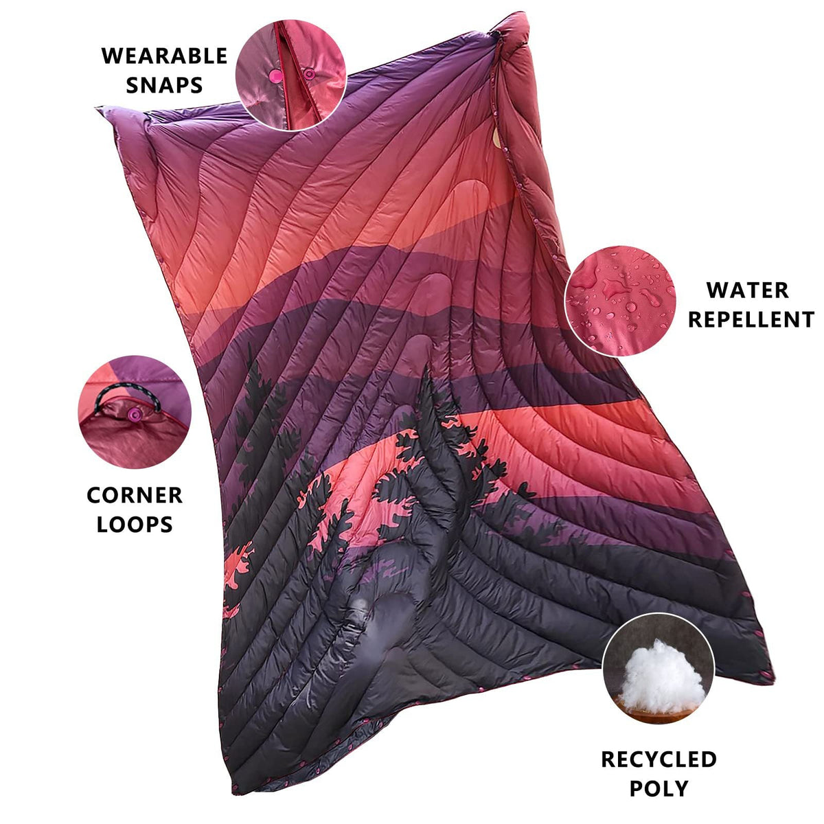 Unisex Compact Insulation Blanket LoungeYard — product view 4
