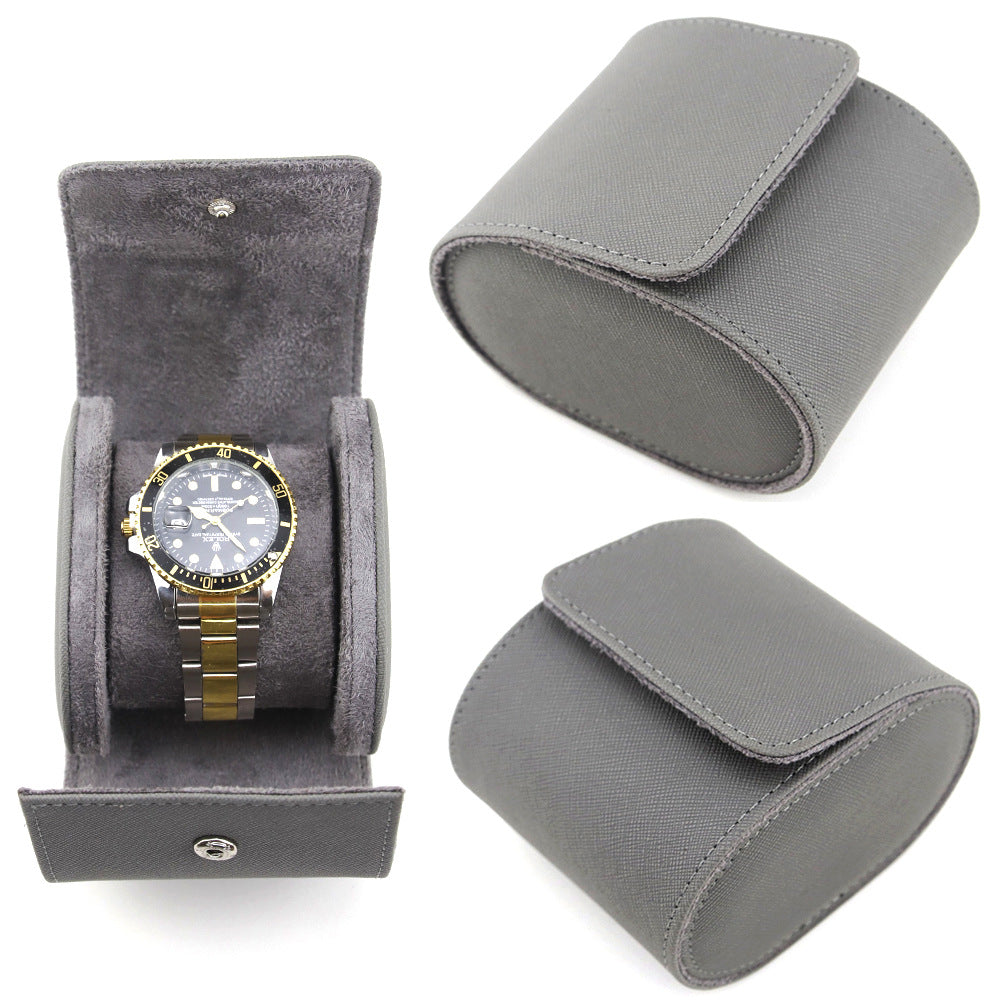 Travel Watch Roll Case with Suede-Lined Cushion and Snap Closure LoungeYard — product view 7