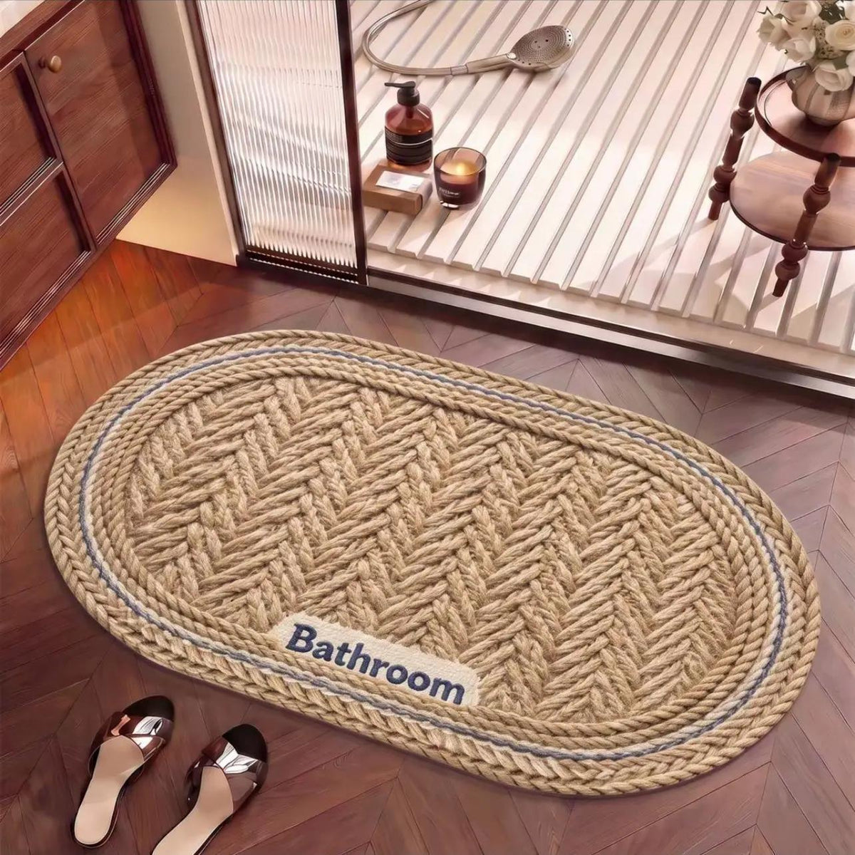 Elegant Textured Bathroom Mat — product view 3