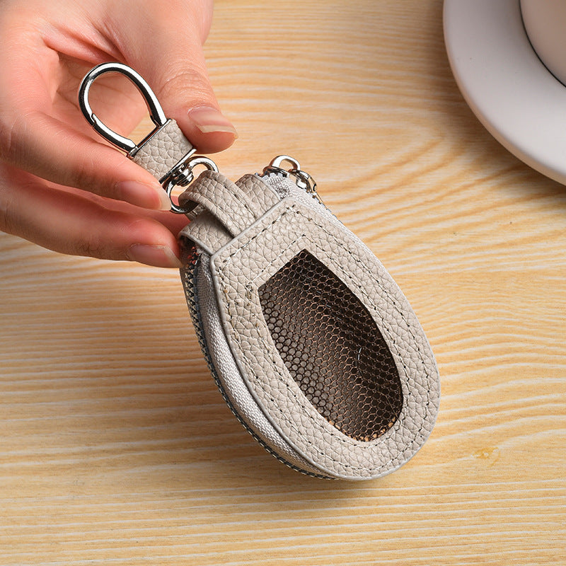 Textured Leather Coin Pouch with Clip LoungeYard — product view 6