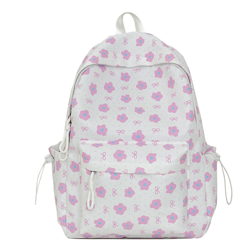 Floral-Embellished Patterned Backpack LoungeYard — product view 5