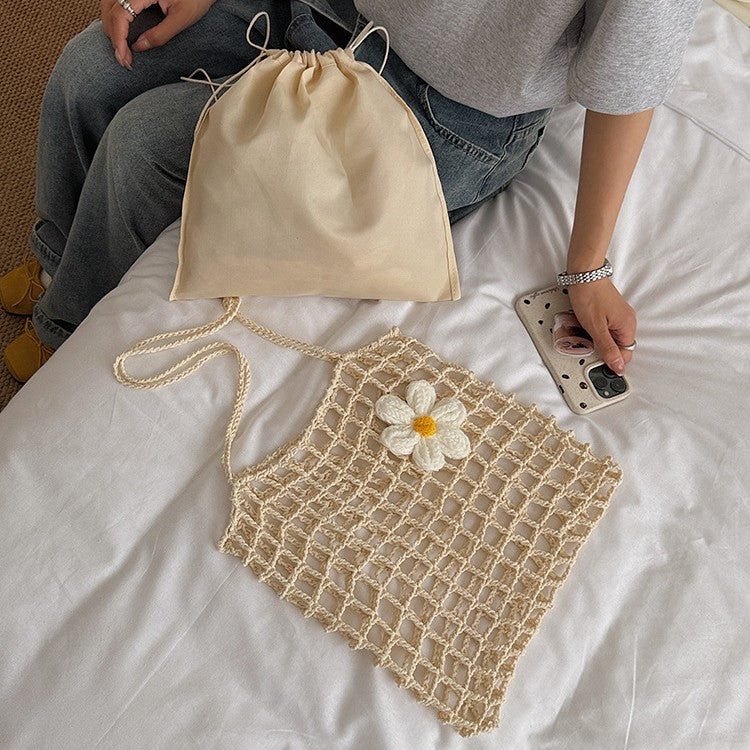 Handcrafted Crochet Boho Tote — product view 4
