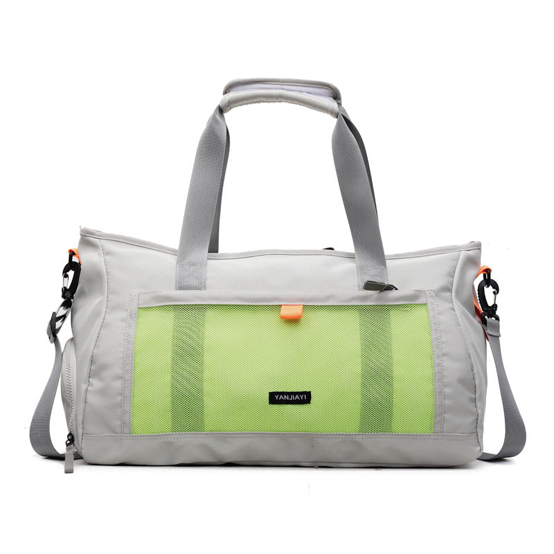 Sporty travel bag with mesh structure and practical compartments LoungeYard — product view 4
