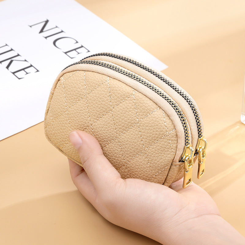 Quilted Double Zip Coin Purse — product view 2