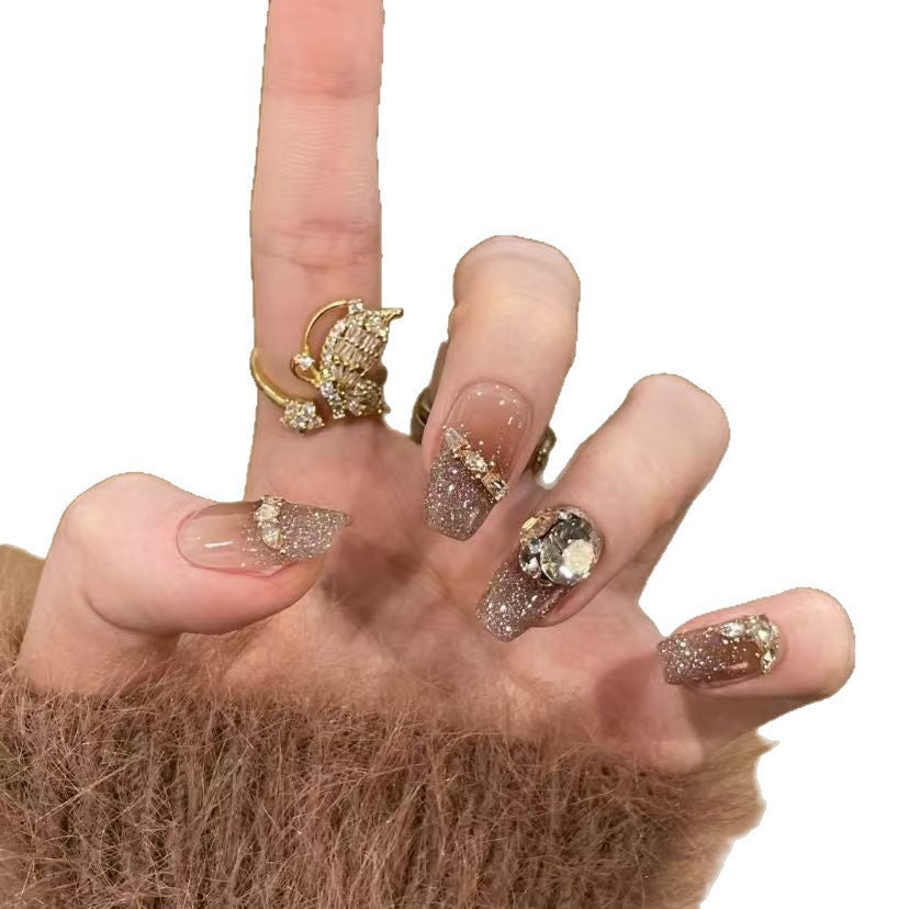 Glamorous Glitter French Tip Nail Extensions — product view 5