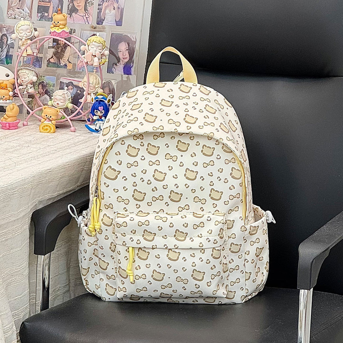 Adorable Character Print Backpack LoungeYard — product view 6