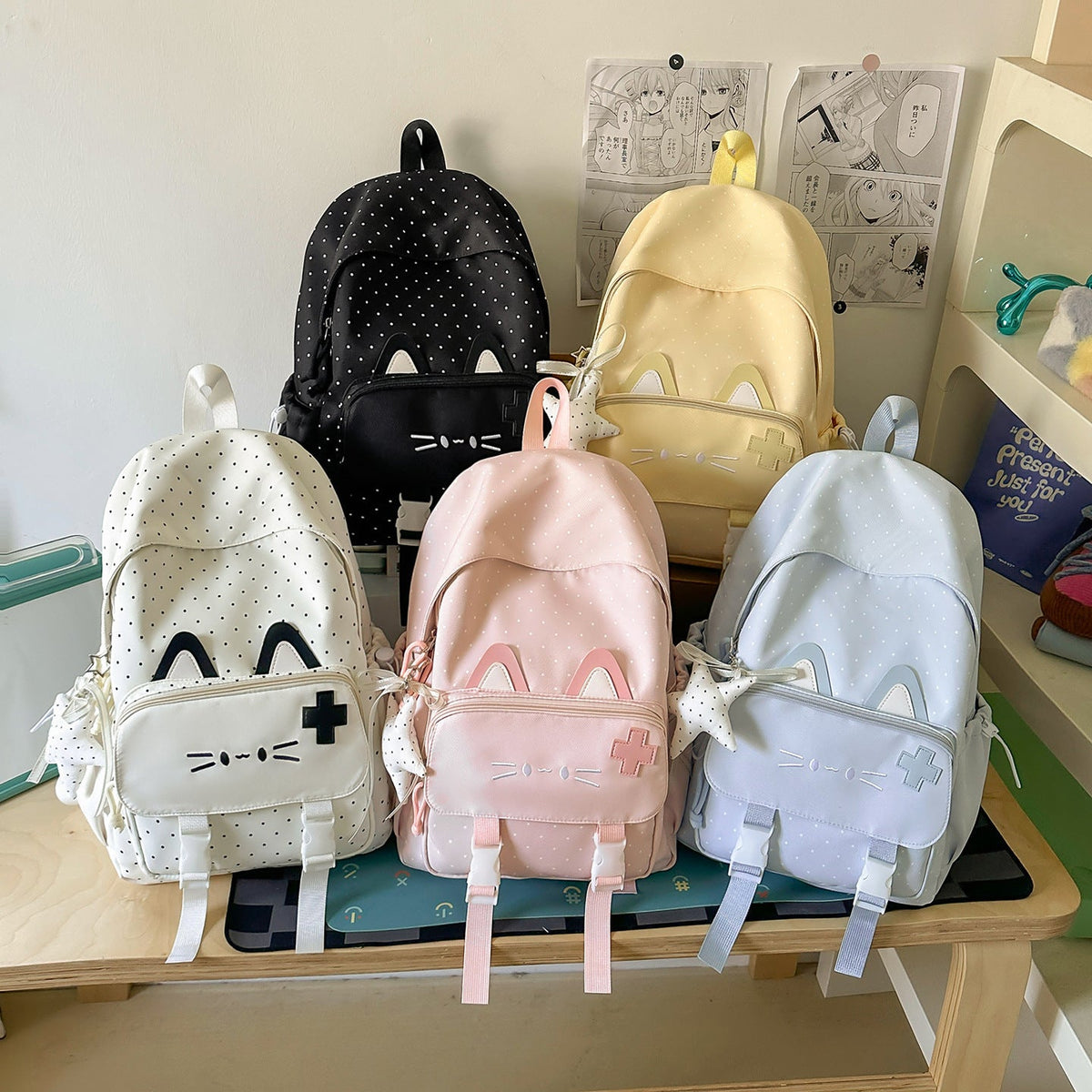 Fun Cat-Themed Backpack LoungeYard — product view 4
