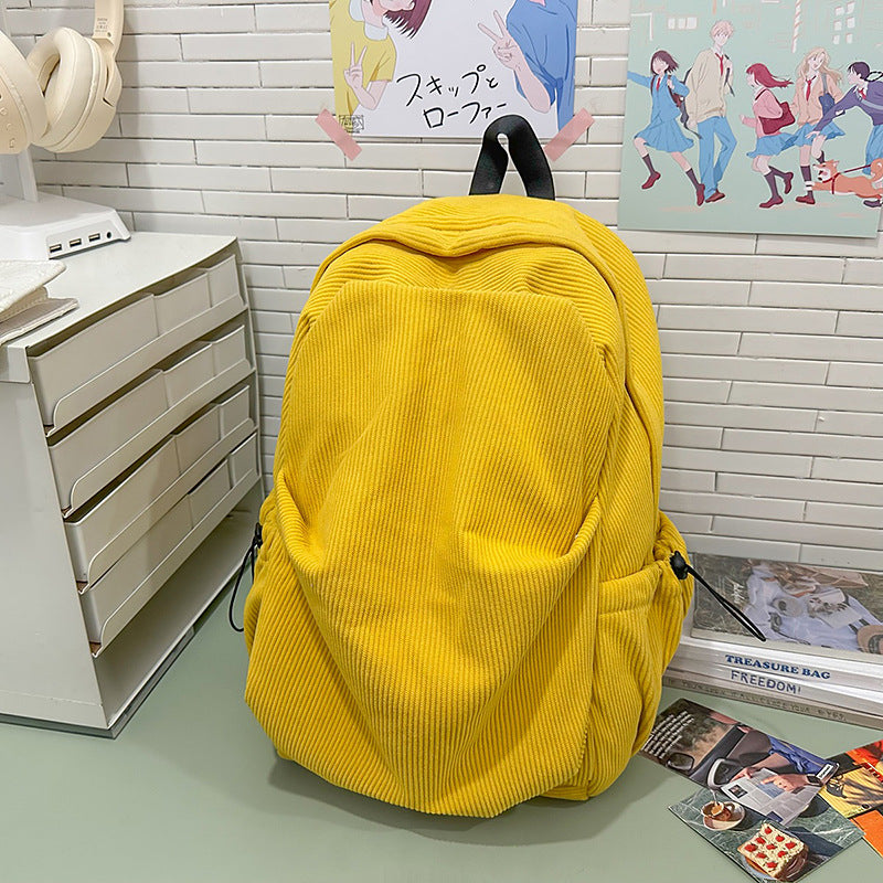 Soft Textured Corduroy Backpack — product view 5