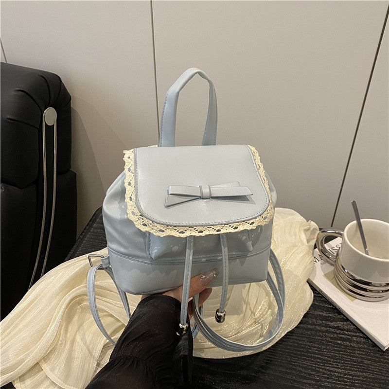 Cute Lace-Trimmed Mini Backpack LoungeYard — product view 7