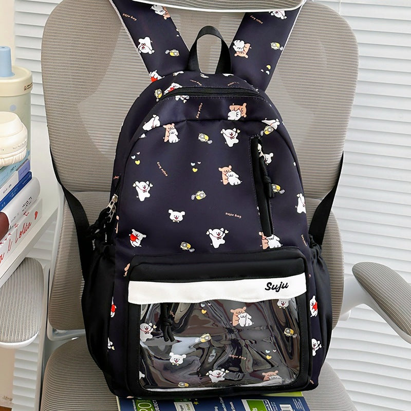 Cute Cartoon-Patterned Backpack LoungeYard — product view 6