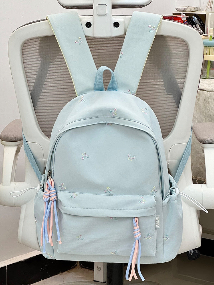 Charming Embroidered School Backpack — product view 3