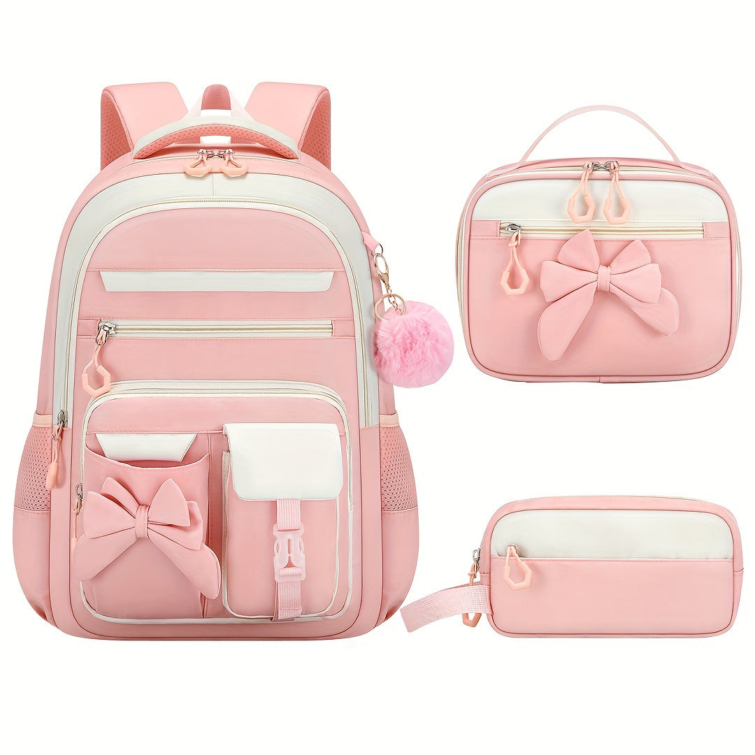 Cute Bow Design Backpack Set — product view 5