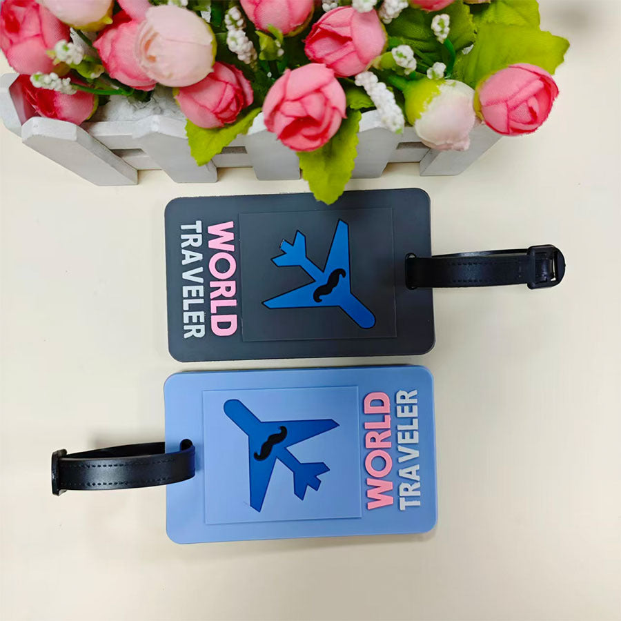 Unisex Luggage Tag with Unique Airplane Design LoungeYard — product view 4